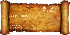 Vig Laura névjegykártya